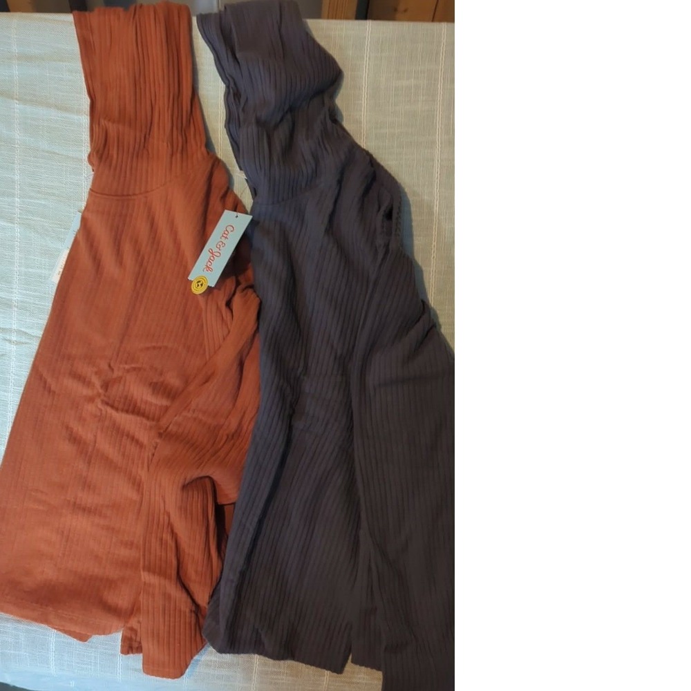 Cat‎ & Jack Kids Ribbed Knit Hoodie 2 Pack Rust Orange Grey XXL 18 NWT SOFT - Picture 2 of 7